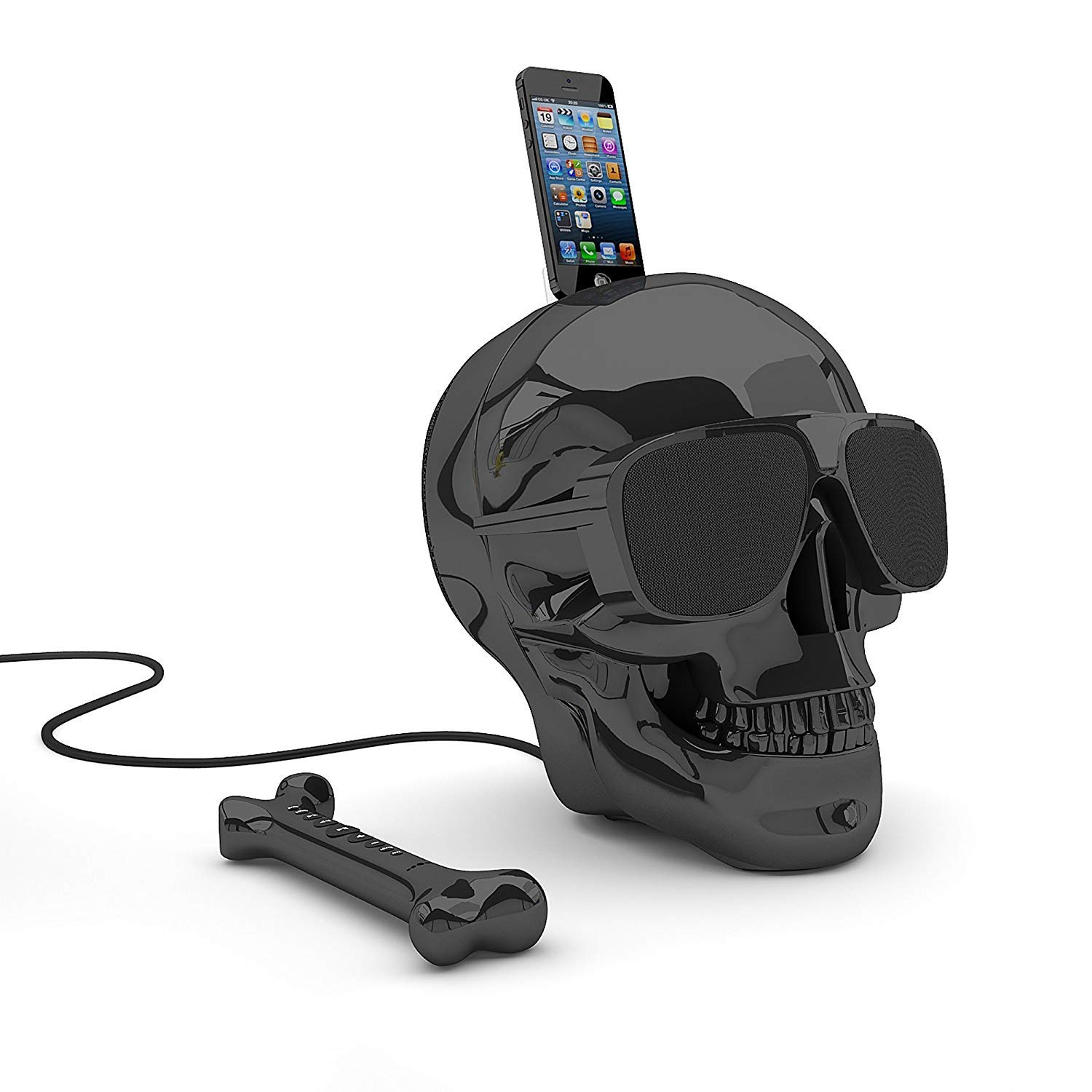 Jarre Aero Skull HD+ Speaker - Chrome Black: Amazon.co.uk
